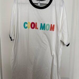 Trehouse White T-Shirt with Colorful 'Cool Mom' Print